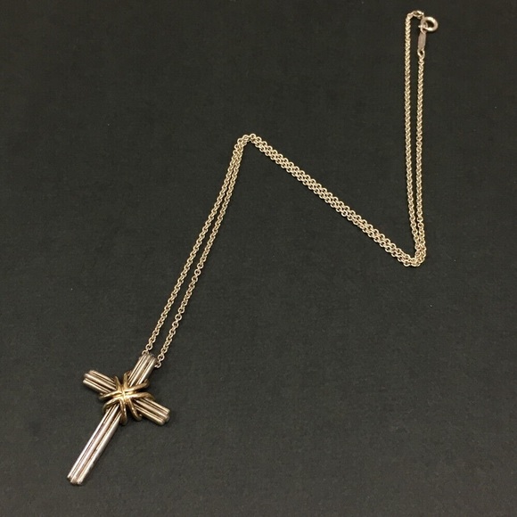 Tiffany & Co. Jewelry Tiffany Co Gold And Silver Cross Necklace